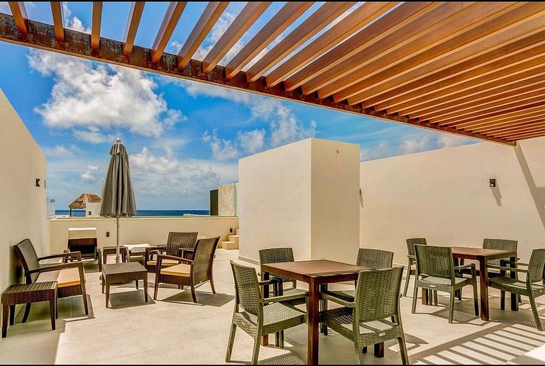 Agradable Depto Frente al Mar con Alberca