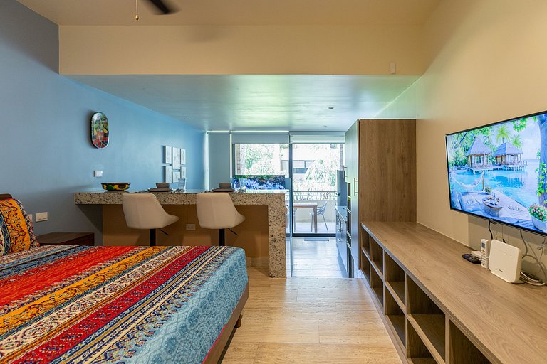 Estudio Acogedor | Balcón |Alberca en Rooftop