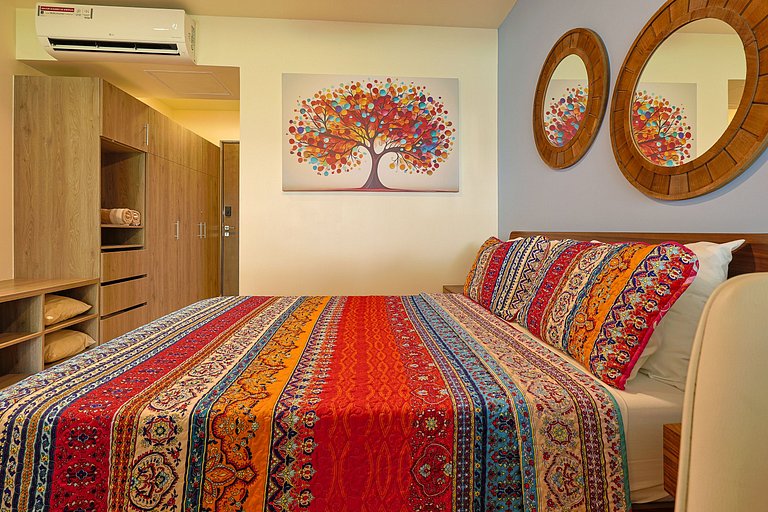 Estudio Acogedor | Balcón |Alberca en Rooftop