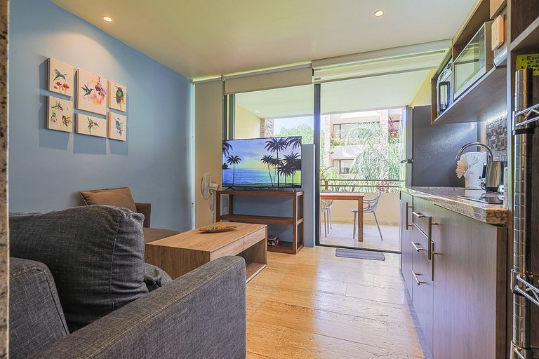 Estudio Acogedor | Balcón |Alberca en Rooftop