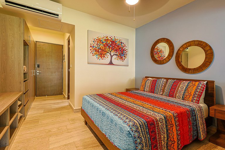 Estudio Acogedor | Balcón |Alberca en Rooftop