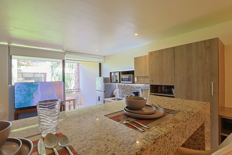 Estudio Acogedor | Balcón |Alberca en Rooftop