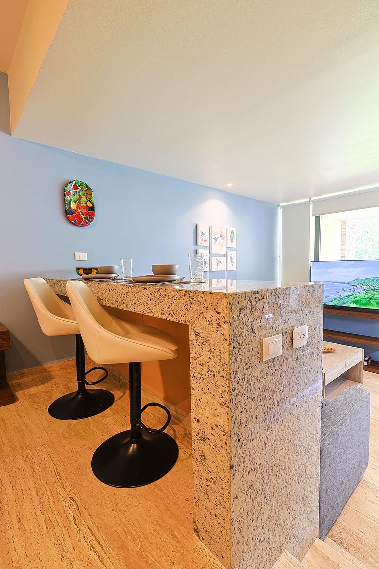 Estudio Acogedor | Balcón |Alberca en Rooftop