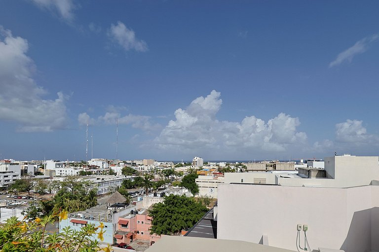 Estudio Acogedor | Balcón |Alberca en Rooftop