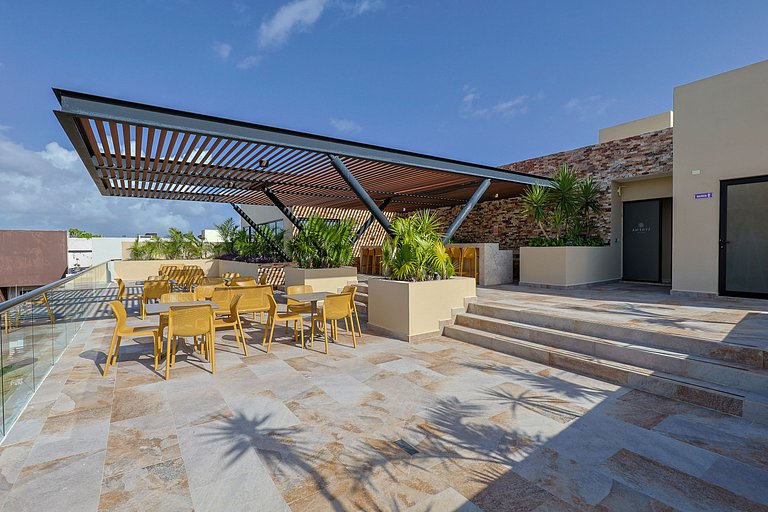 Estudio Acogedor | Balcón |Alberca en Rooftop